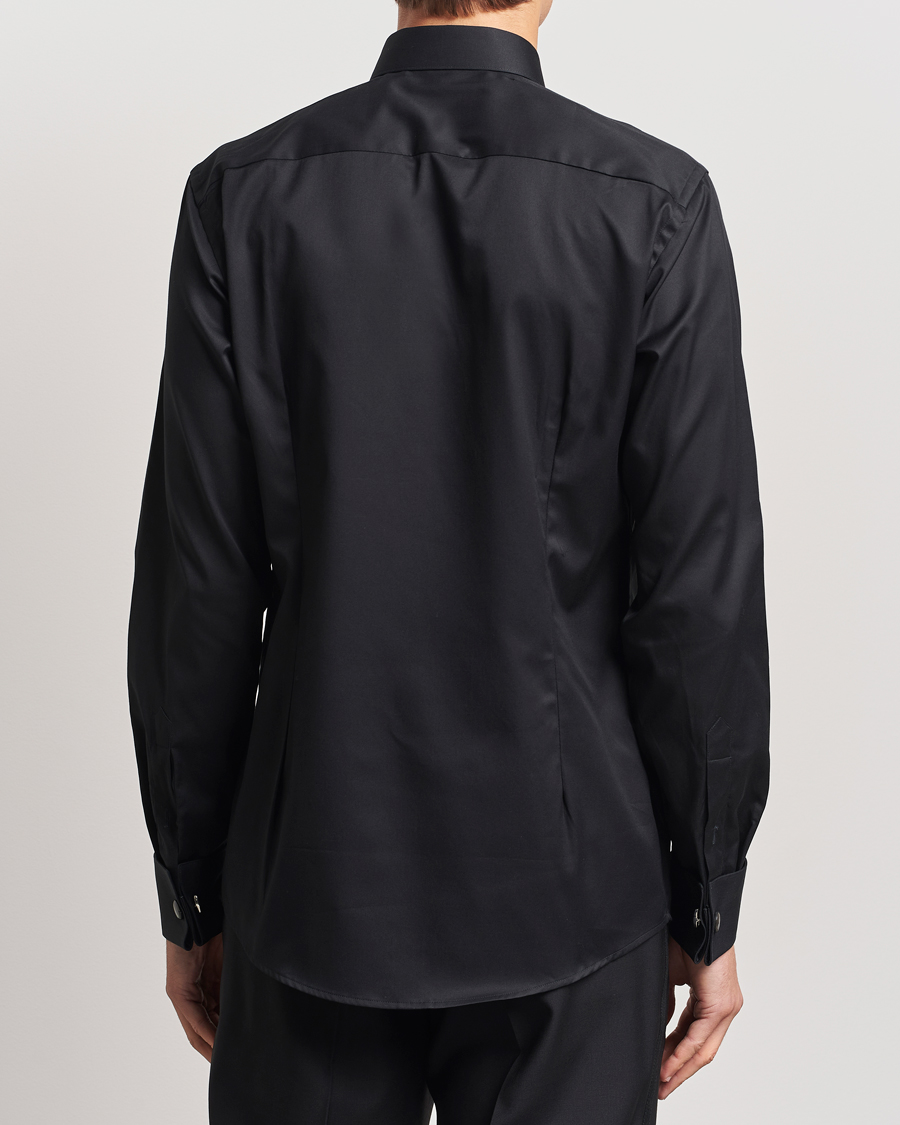 Mies | Kauluspaidat | Eton | Slim Fit Plissé Tuxedo Shirt Black