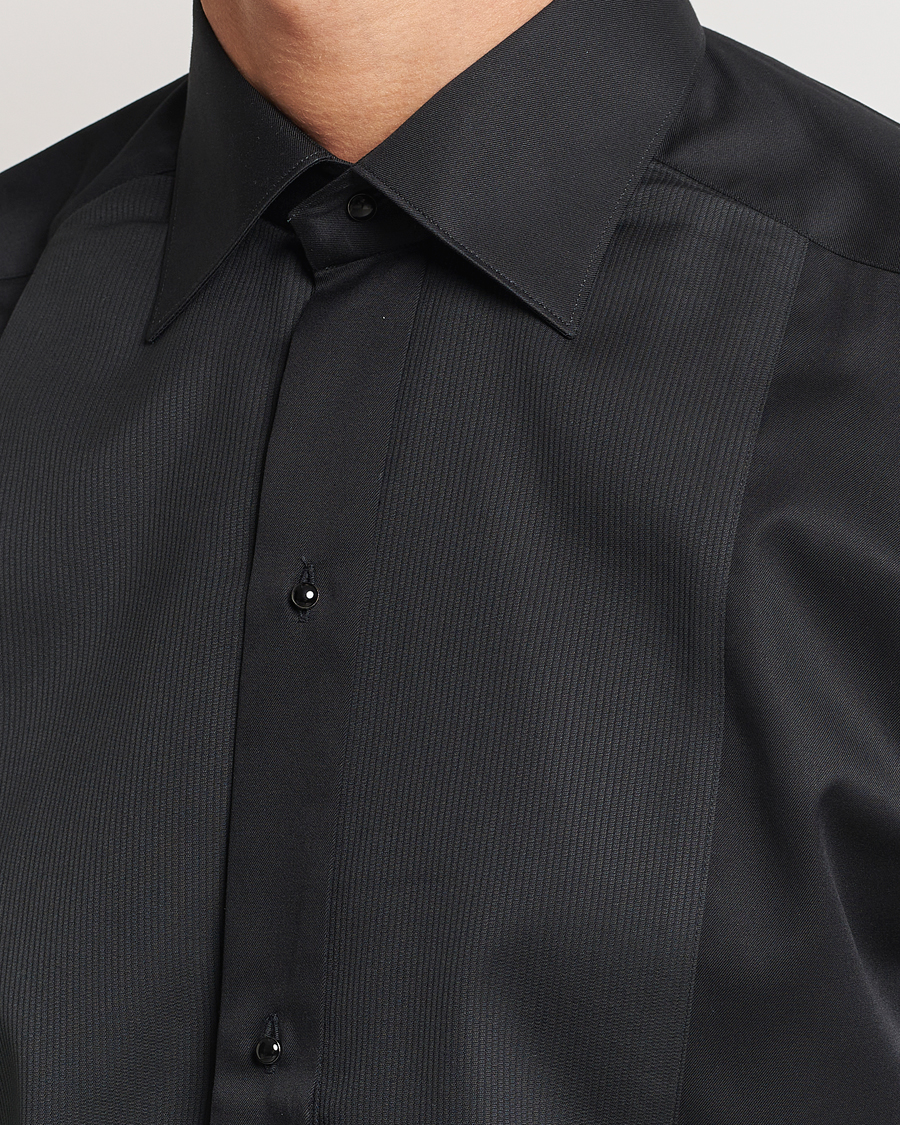 Mies | Kauluspaidat | Eton | Slim Fit Plissé Tuxedo Shirt Black