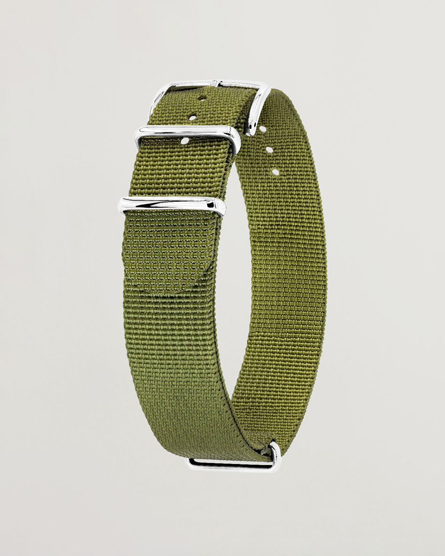 Mies | Kellonrannekkeet | HIRSCH | Rush Recycle Nato Watch Strap Green