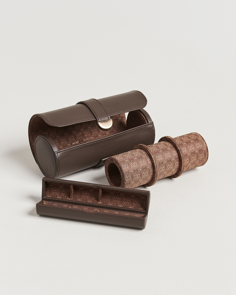Mies | Kello- ja korurasiat | WOLF | Triple Watch Roll Earth Coffee