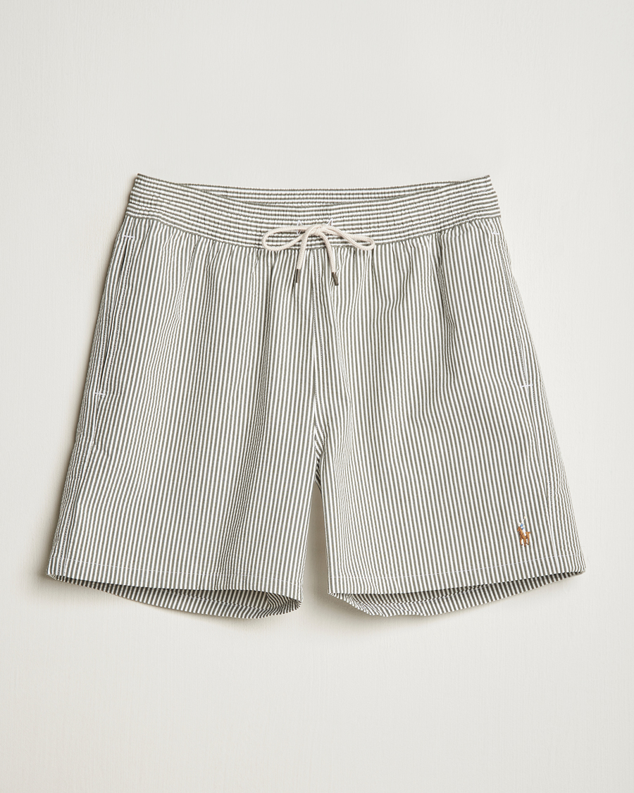 Mies | Polo Ralph Lauren Traveler Mid Trunk Seersucker Olive | Polo Ralph Lauren | Traveler Mid Trunk Seersucker Olive