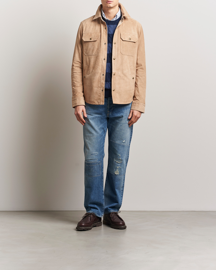 Mies | Takit | Polo Ralph Lauren | Reversible Lined Suede Shirt Jacket Khaki/Grey