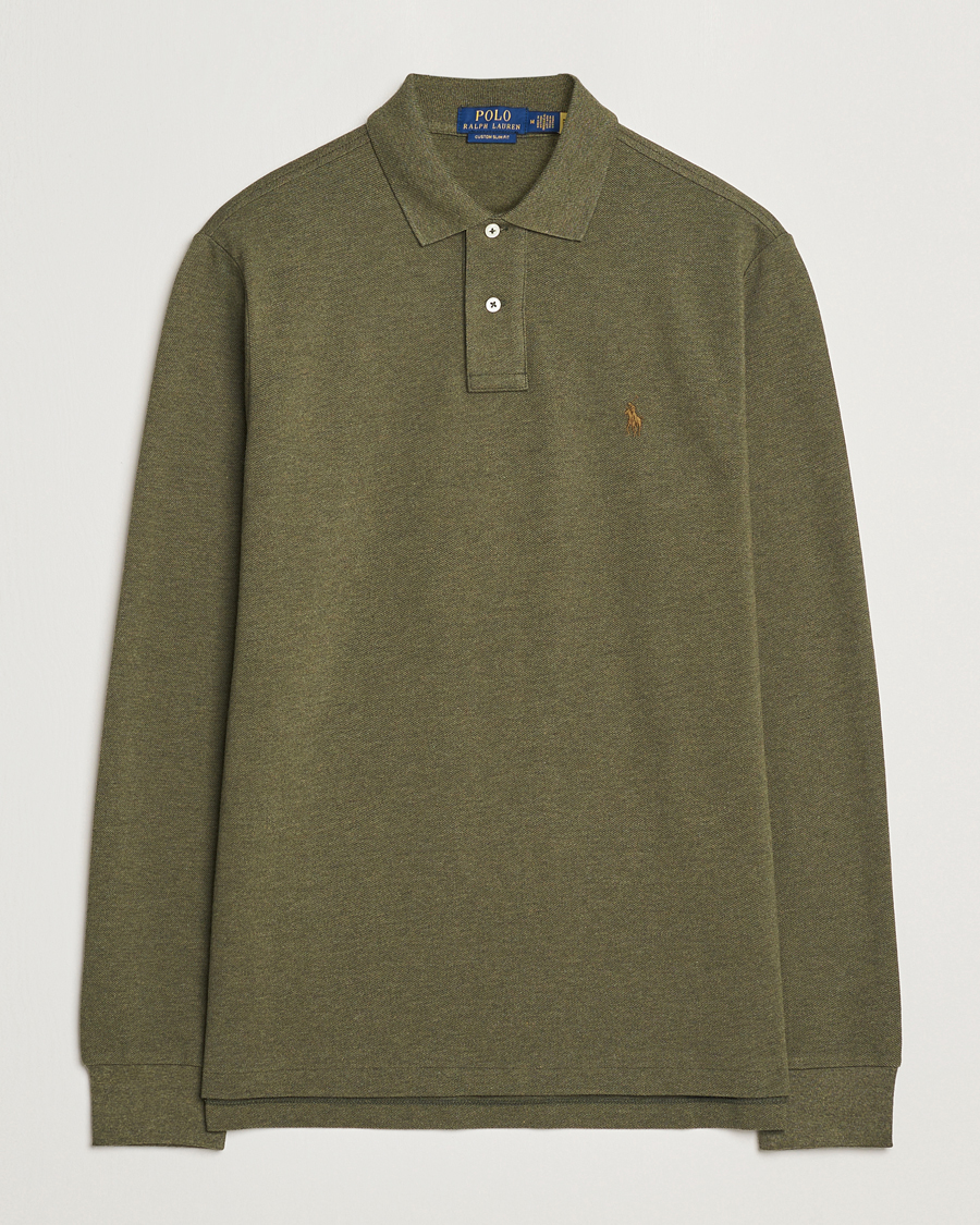 Mies | Puserot | Polo Ralph Lauren | Custom Slim Fit Long Sleeve Polo Service Green