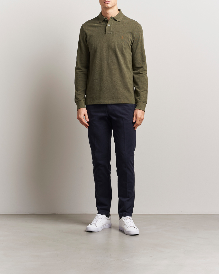Mies | Puserot | Polo Ralph Lauren | Custom Slim Fit Long Sleeve Polo Service Green