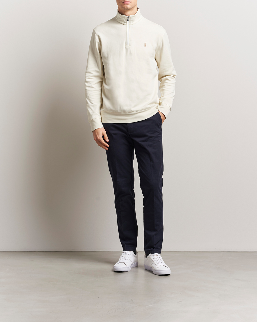 Mies | Puserot | Polo Ralph Lauren | Double Knit Half-Zip Sweater Parchment Cream