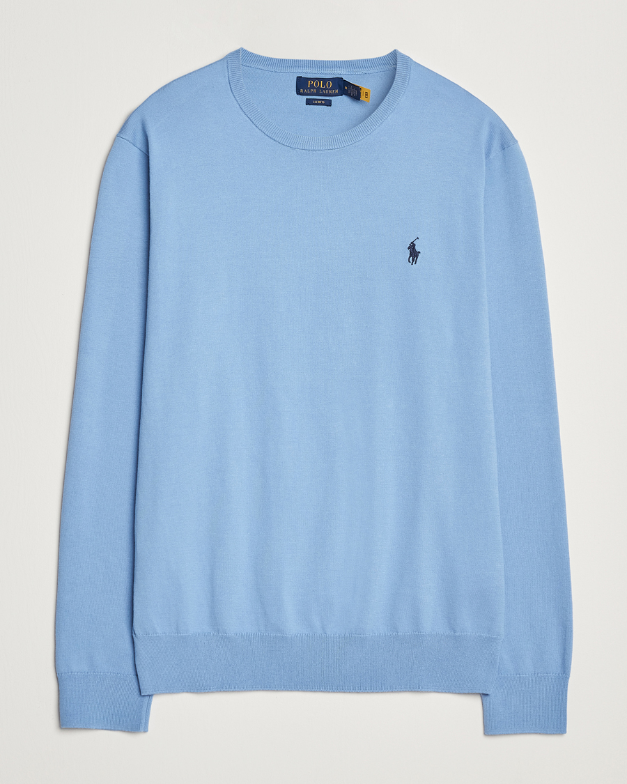 Mies | Puserot | Polo Ralph Lauren | Cotton Crew Neck Sweater Sky Blue