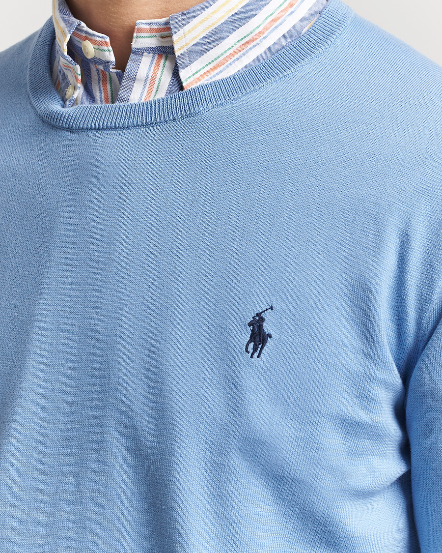 Mies | Puserot | Polo Ralph Lauren | Cotton Crew Neck Sweater Sky Blue