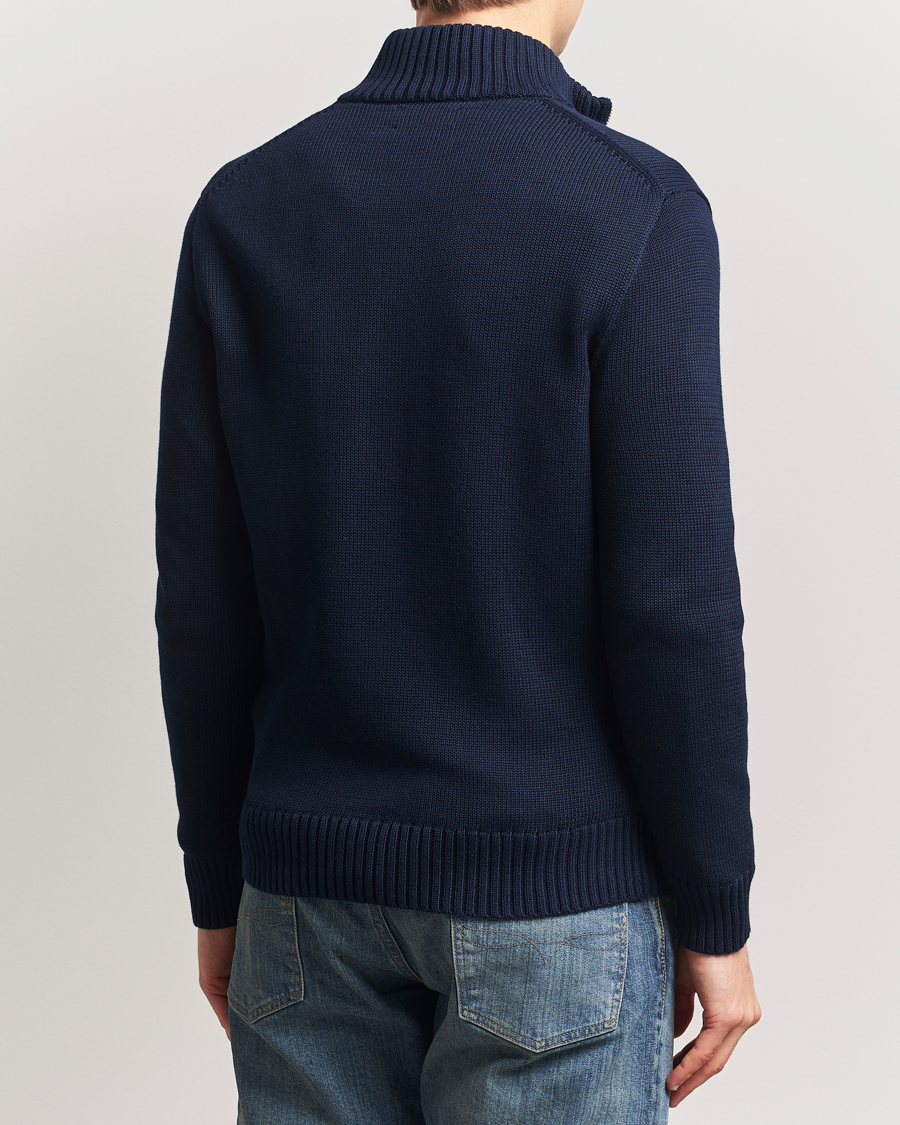 Mies | Puserot | Polo Ralph Lauren | Cotton Pullover Half Zip Hunter Navy