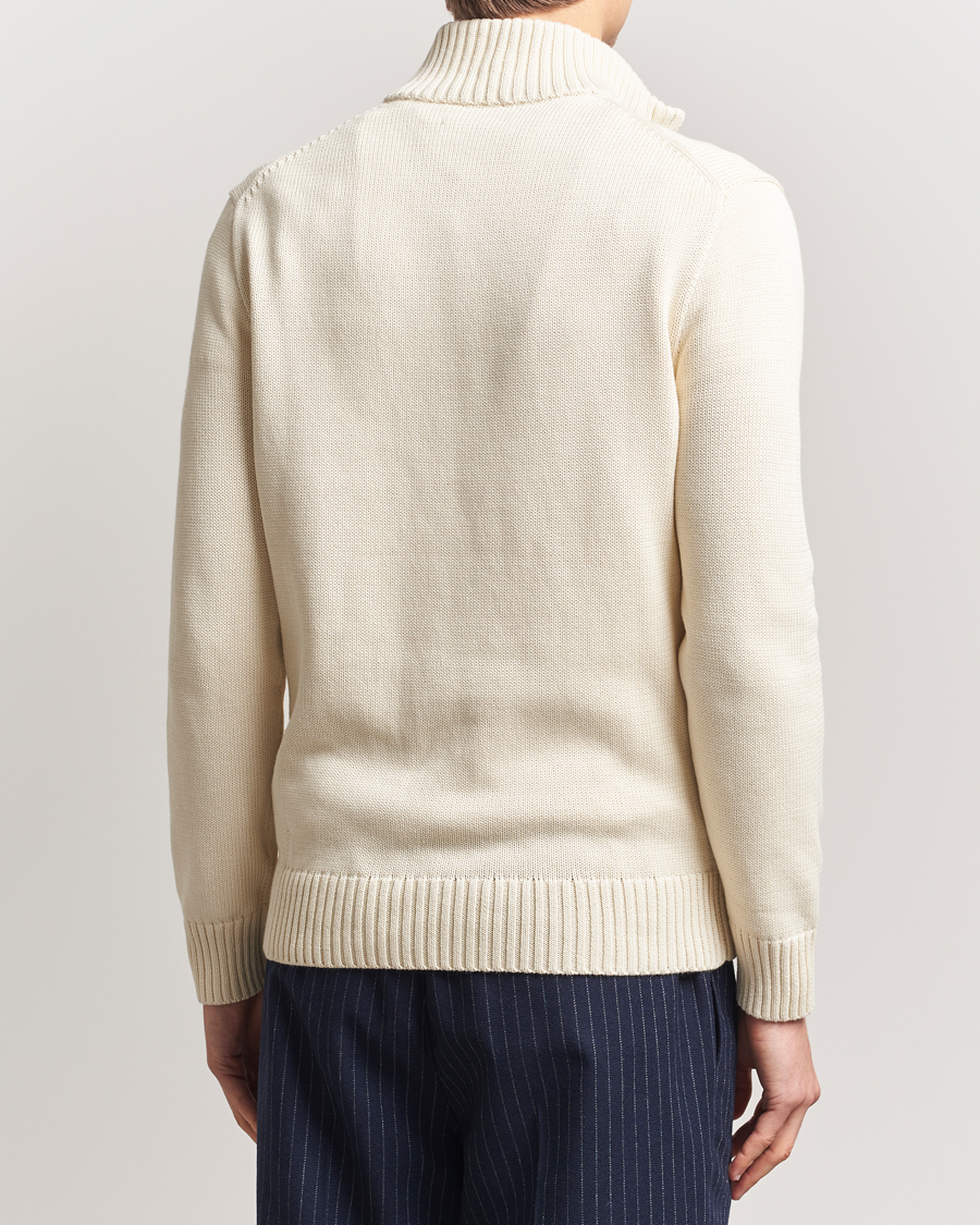 Mies | Puserot | Polo Ralph Lauren | Cotton Pullover Half Zip Andover Cream