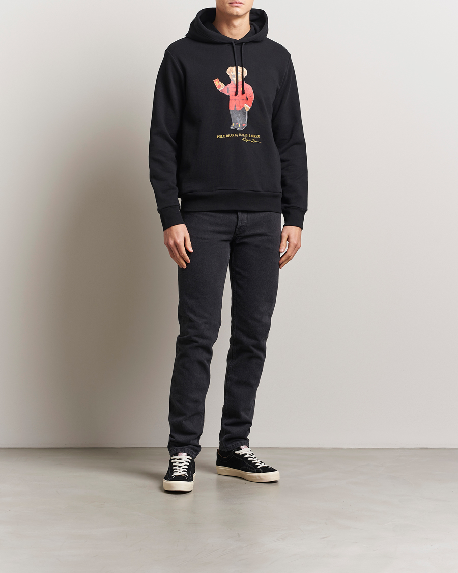 Mies | Puserot | Polo Ralph Lauren | Loopback Terry Bear Hoodie Polo Black