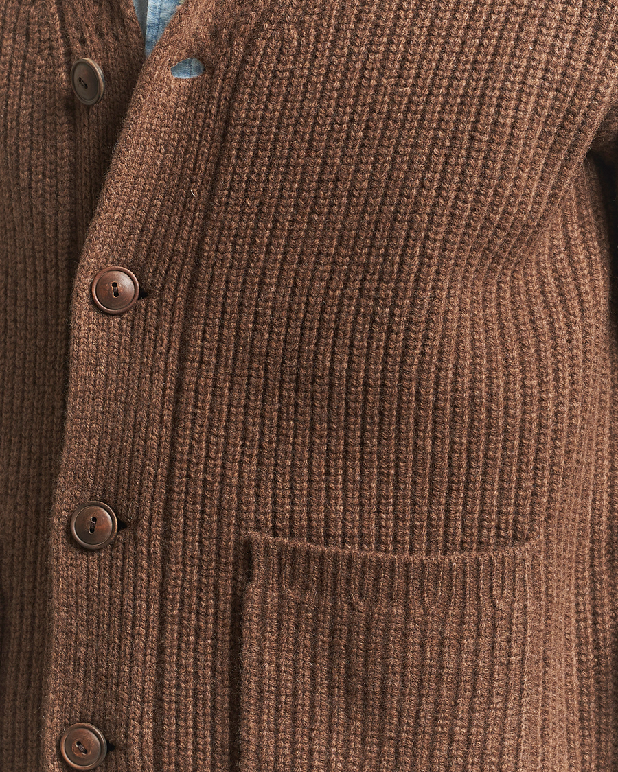 Mies | Puserot | Polo Ralph Lauren | Wool/Cashmere Cardigan Dark Roast Melange