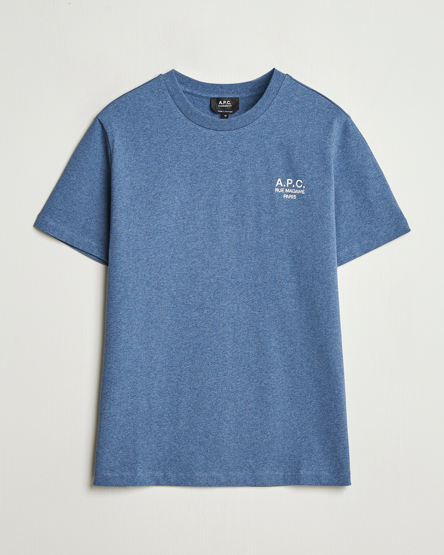 Mies | T-paidat | A.P.C. | Rue Madame T-Shirt Blue Melange