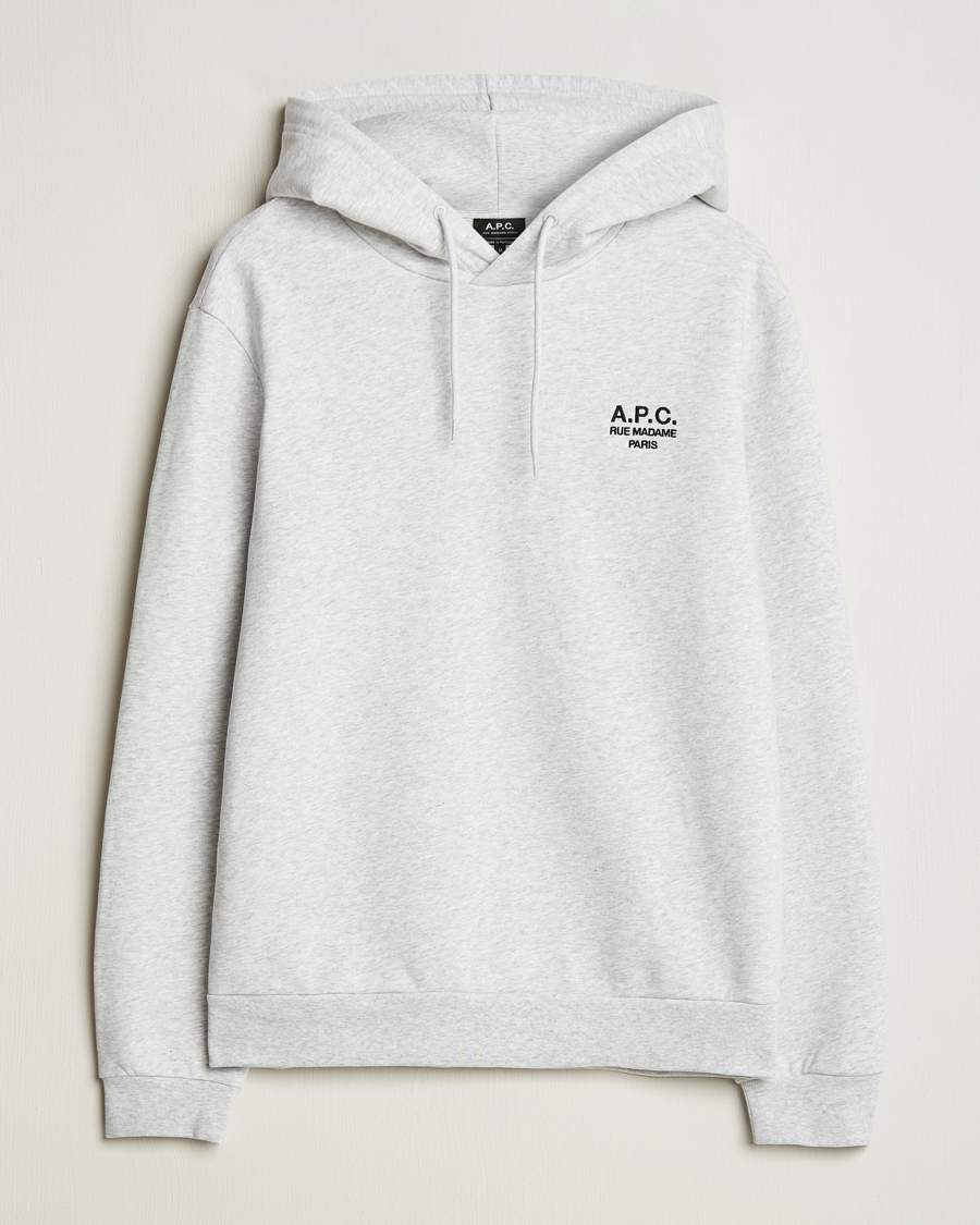 Mies | Puserot | A.P.C. | Rue Madame Hoodie Heather Grey/Black