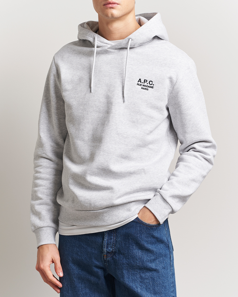 Mies | Puserot | A.P.C. | Rue Madame Hoodie Heather Grey/Black