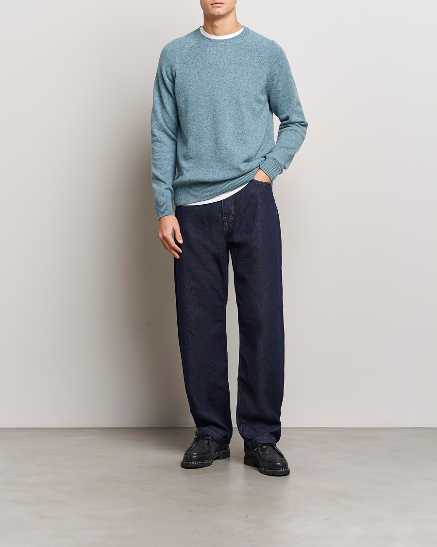 Mies | Puserot | A.P.C. | Pierre Lambswool Sweater Blue Melange