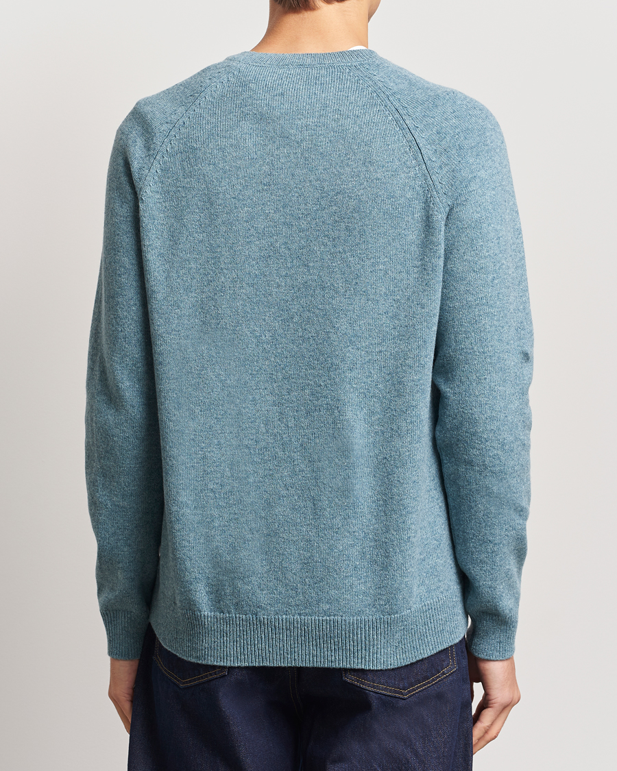 Mies | Puserot | A.P.C. | Pierre Lambswool Sweater Blue Melange