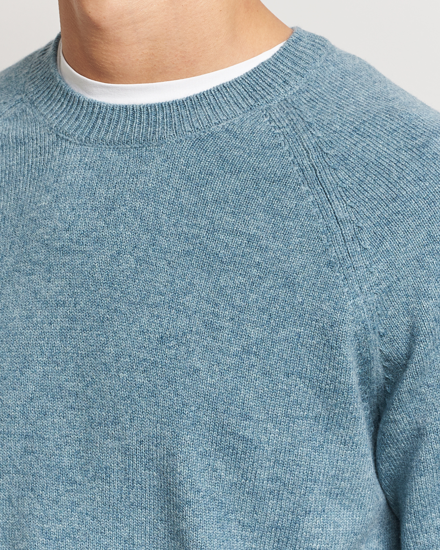 Mies | Puserot | A.P.C. | Pierre Lambswool Sweater Blue Melange