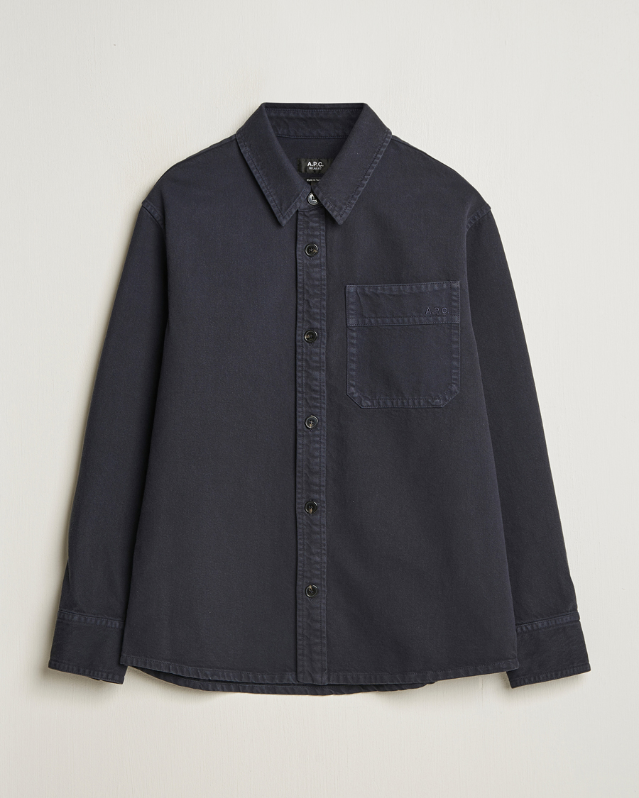 Mies | Kauluspaidat | A.P.C. | Basile Denim Overshirt Dark Navy