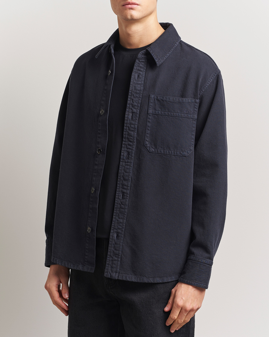 Mies | Kauluspaidat | A.P.C. | Basile Denim Overshirt Dark Navy