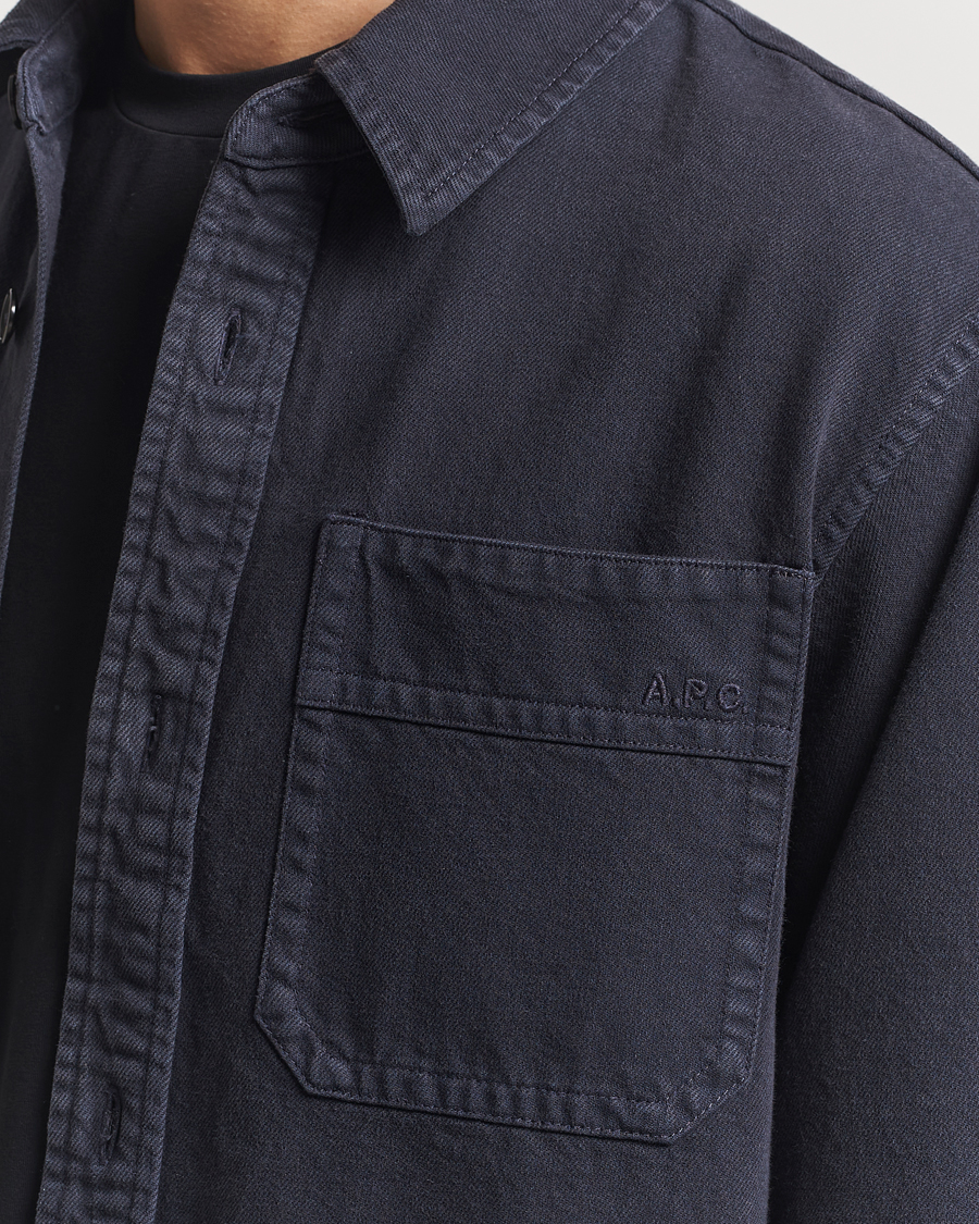 Mies | Kauluspaidat | A.P.C. | Basile Denim Overshirt Dark Navy
