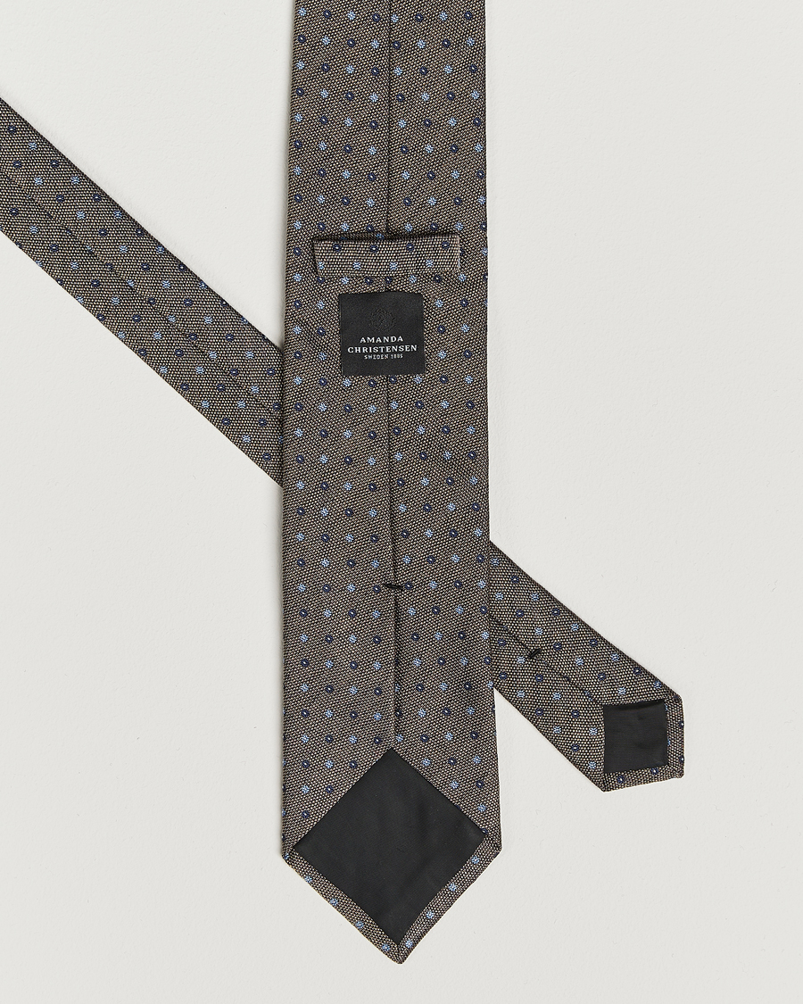 Mies | Amanda Christensen Silk Reps Printed Flower 8cm Tie Brown | Amanda Christensen | Silk Reps Printed Flower 8cm Tie Brown