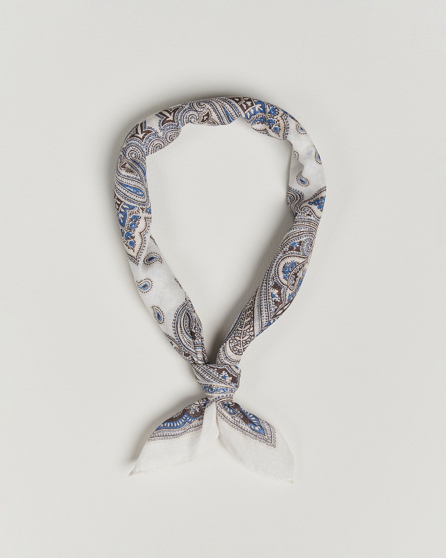 Mies | Amanda Christensen Cotton Voilé Printed Paisley Bandana Cream | Amanda Christensen | Cotton Voilé Printed Paisley Bandana Cream