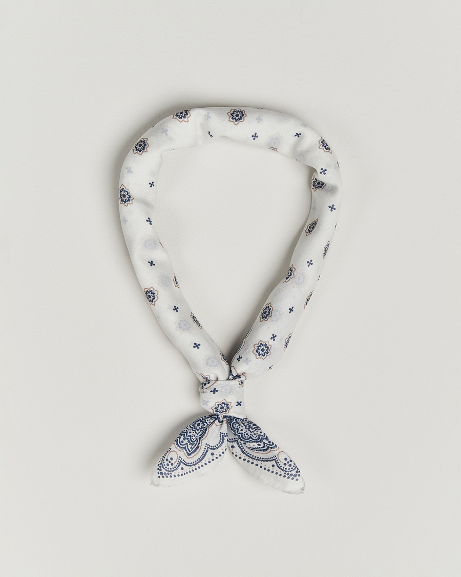 Mies | Amanda Christensen Cotton Voilé Printed Medallion Bandana Cream | Amanda Christensen | Cotton Voilé Printed Medallion Bandana Cream