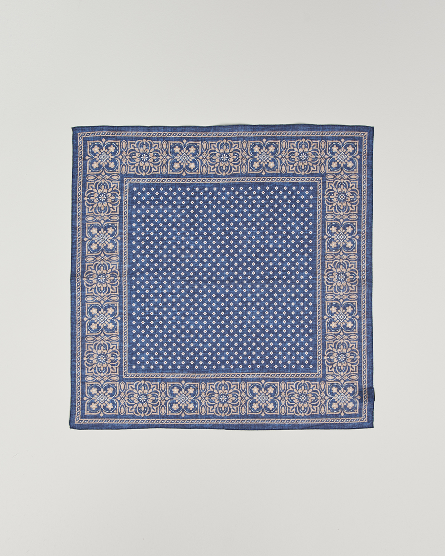 Mies | Amanda Christensen Cotton Voilé Printed Flower Bandana Navy | Amanda Christensen | Cotton Voilé Printed Flower Bandana Navy