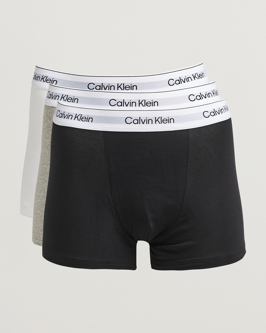 Mies | Alusvaatteet | Calvin Klein | 3-Pack Icon Cotton Stretch Relaxed Trunk Black/White/Grey