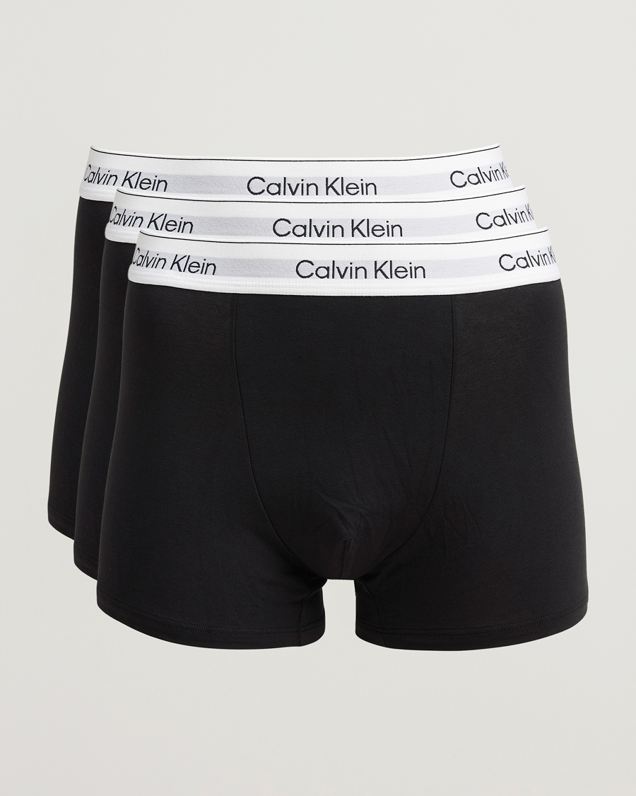 Mies | Alusvaatteet | Calvin Klein | 3-Pack Icon Cotton Stretch Relaxed Trunk Black