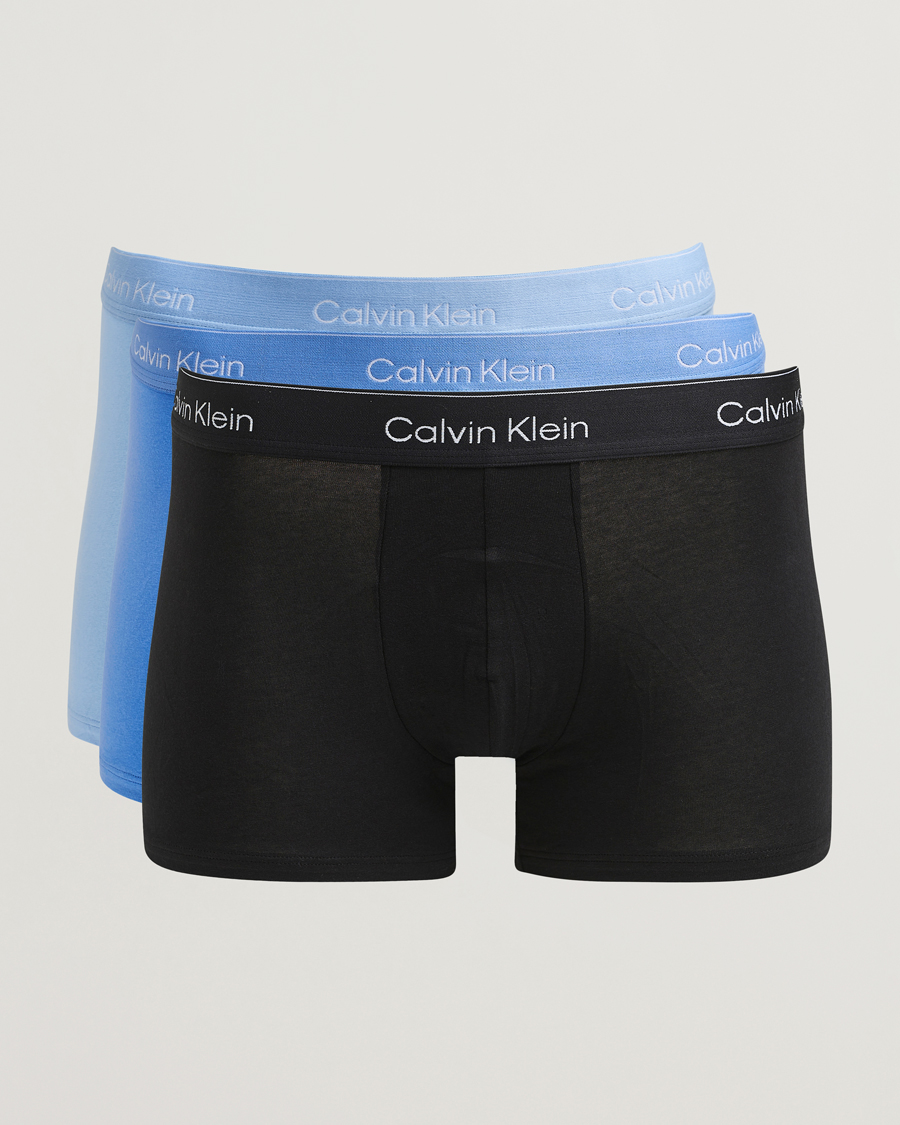 Mies | Alusvaatteet | Calvin Klein | 3-Pack Icon Cotton Stretch Relaxed Trunk Black/Blue/Green