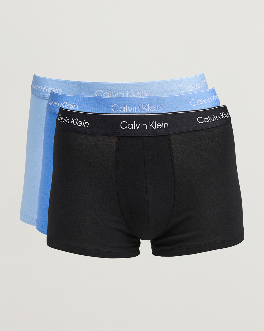 Mies | Alusvaatteet | Calvin Klein | 3-Pack Icon Cotton Stretch Trunk Black/Blue/Green