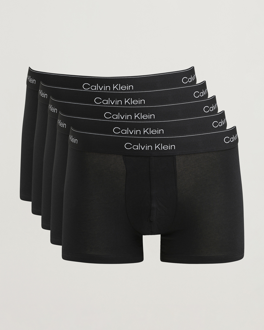 Mies | Alusvaatteet | Calvin Klein | 5-Pack Icon Cotton Stretch Trunk Black
