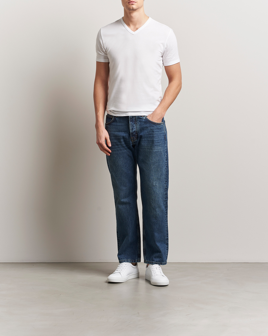 Mies | T-paidat | Calvin Klein | 3-Pack Cotton Stretch V-Neck T-Shirt White