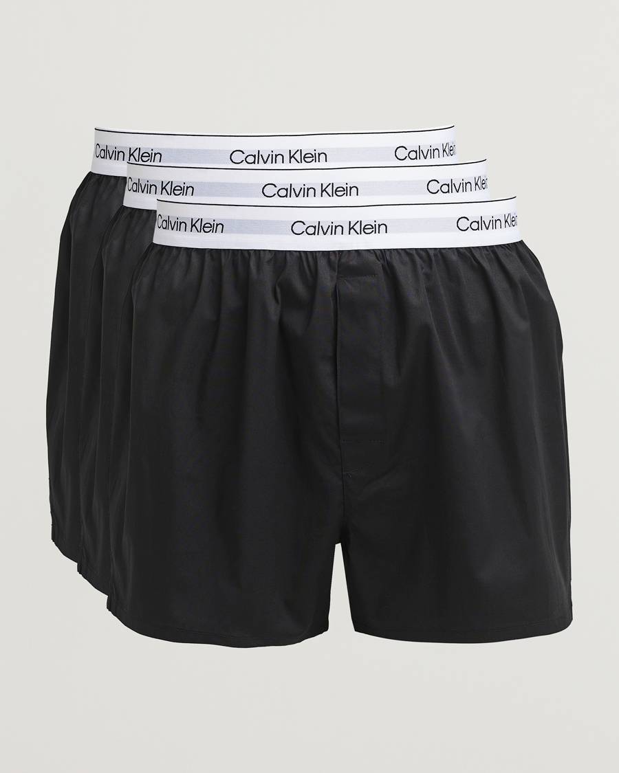 Mies | Alusvaatteet | Calvin Klein | 3-Pack Cotton Boxer Shorts Black
