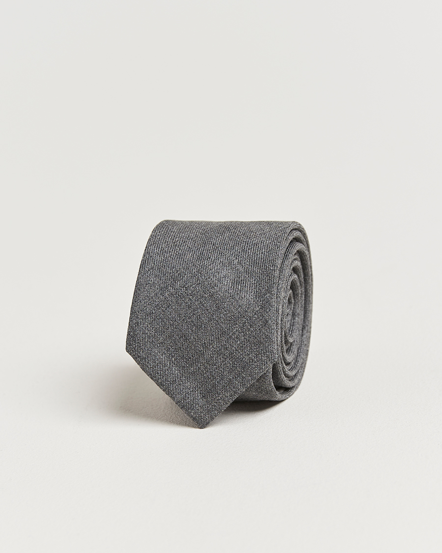 Mies | Thom Browne Super 120s Wool Tie Medium Grey | Thom Browne | Super 120s Wool Tie Medium Grey