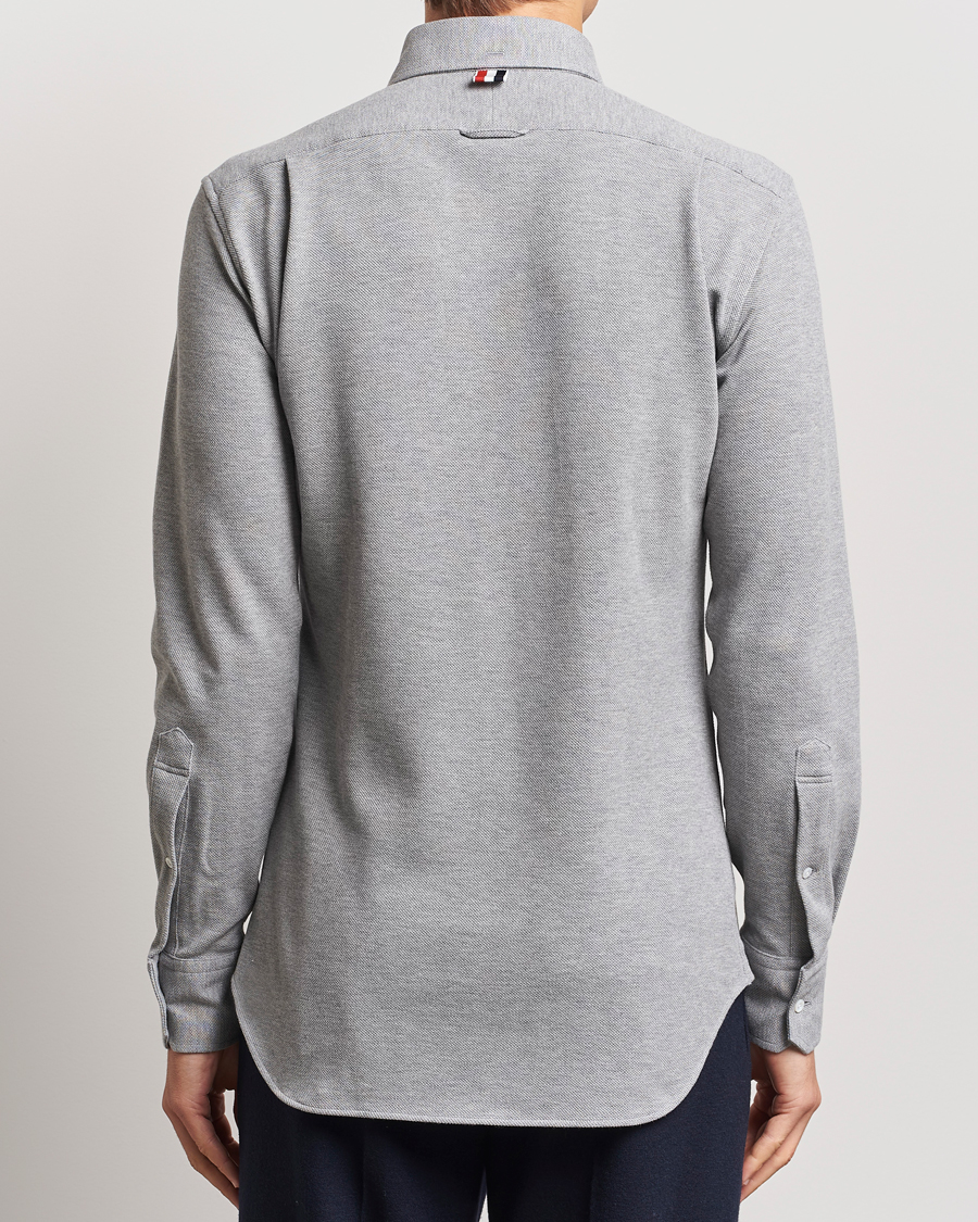 Mies | Kauluspaidat | Thom Browne | Button Down Piquet Shirt Light Grey