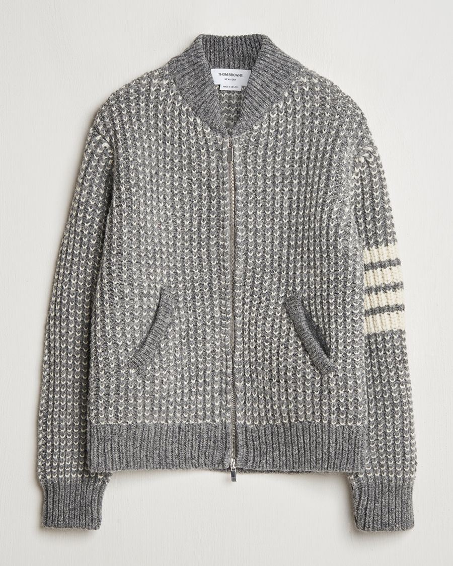 Mies | Takit | Thom Browne | Irish Wool Bomber Jacket Medium Grey