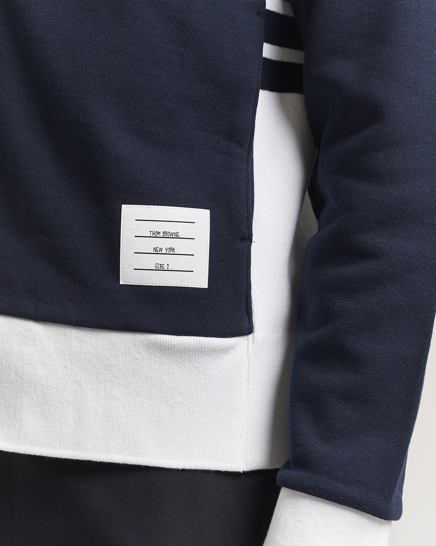 Mies | Puserot | Thom Browne | Color Block Zip Hoodie Navy