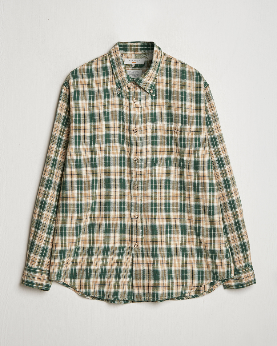 Mies | Kauluspaidat | Nudie Jeans | Julian Checked Farmers Shirt Racing Green