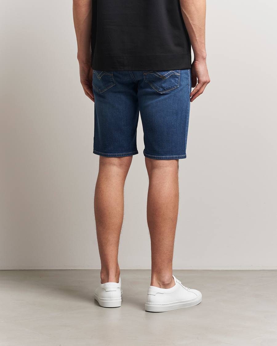 Mies | Shortsit | Replay | RBJ981 Stretch Denim Shorts Dark Blue