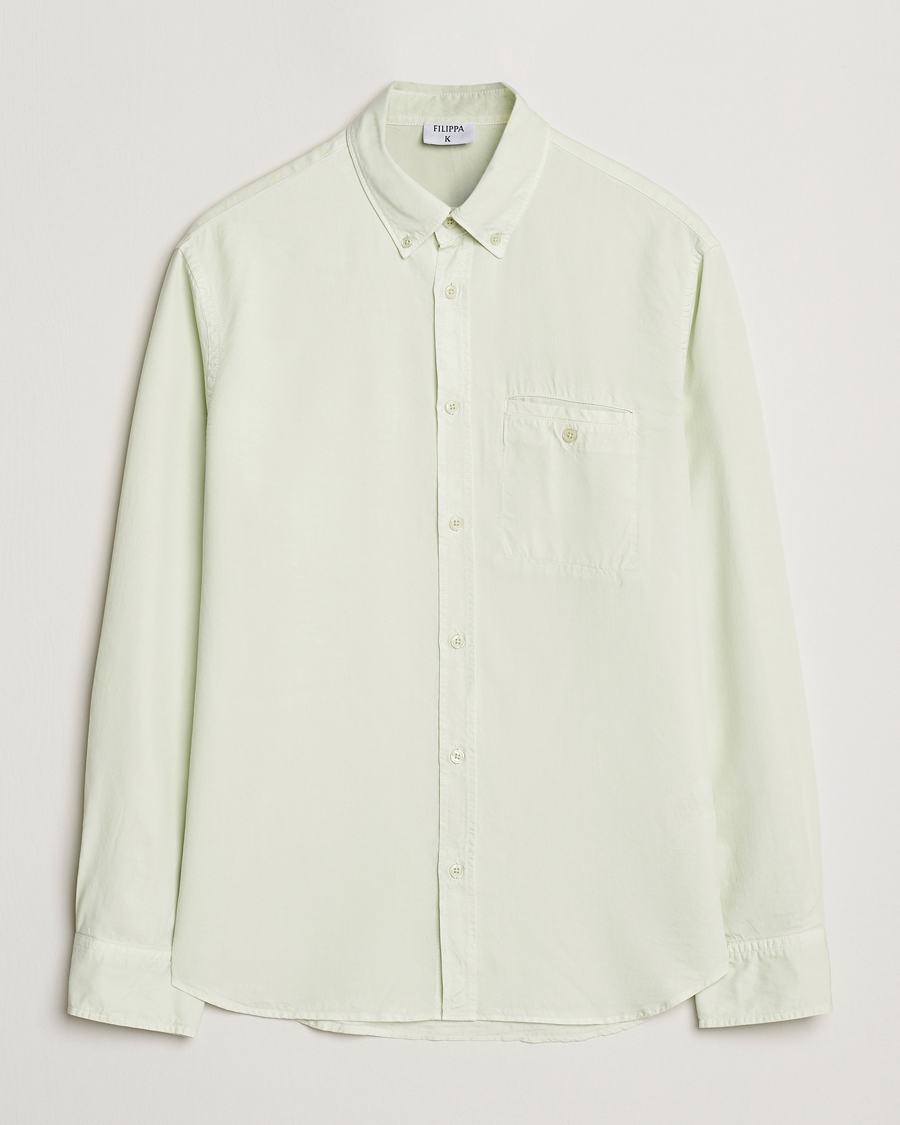 Mies | Kauluspaidat | Filippa K | Zachary Lyocell Shirt Pastel Green
