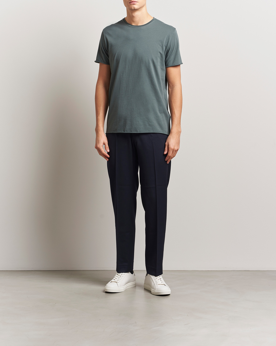 Mies | T-paidat | Filippa K | Roll Neck Crew Neck T-Shirt Green Grey