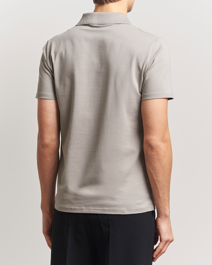Mies | Pikeet | Filippa K | Soft Lycra Polo T-Shirt Dove Grey