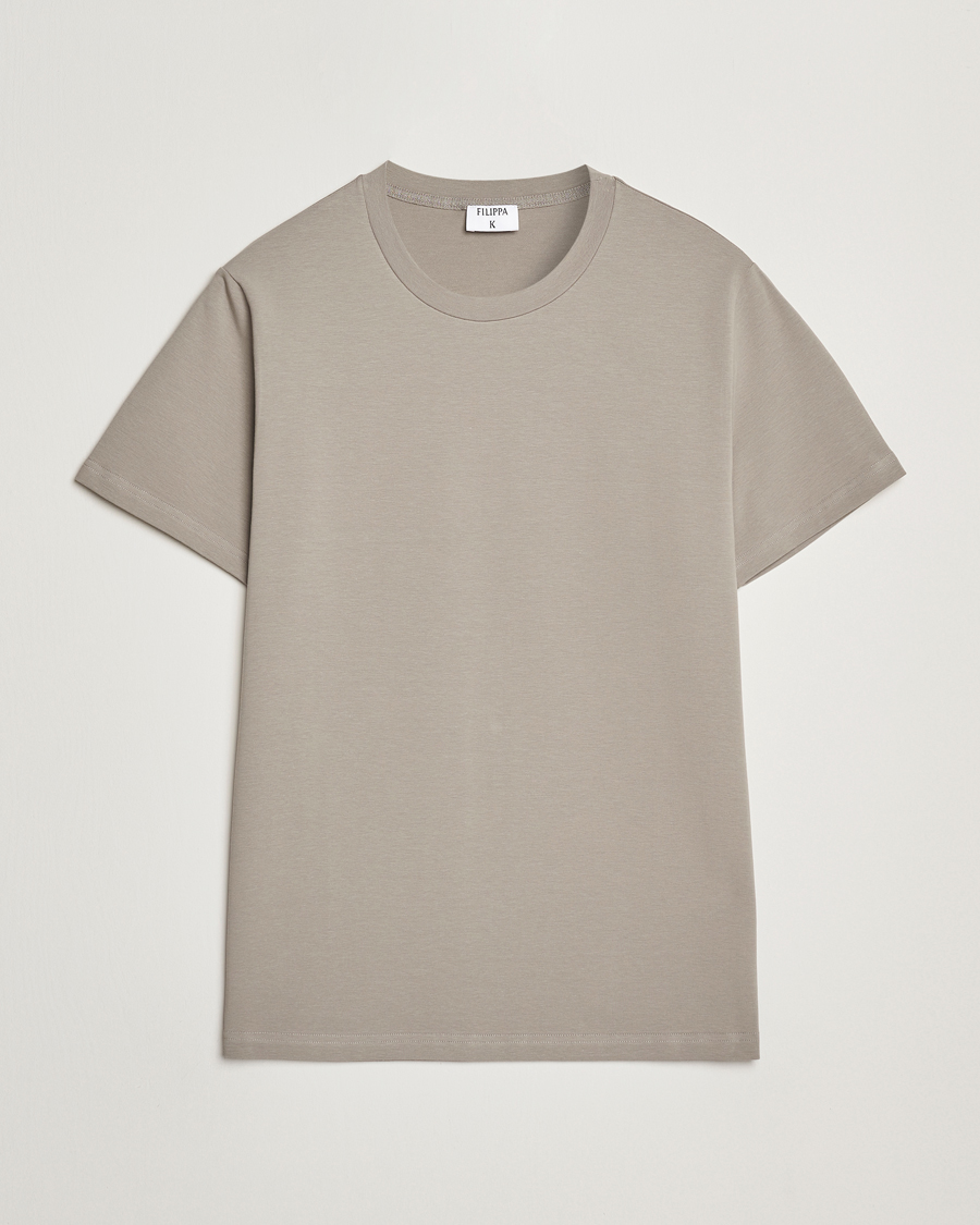 Mies | T-paidat | Filippa K | Soft Lycra T-Shirt Dove Grey