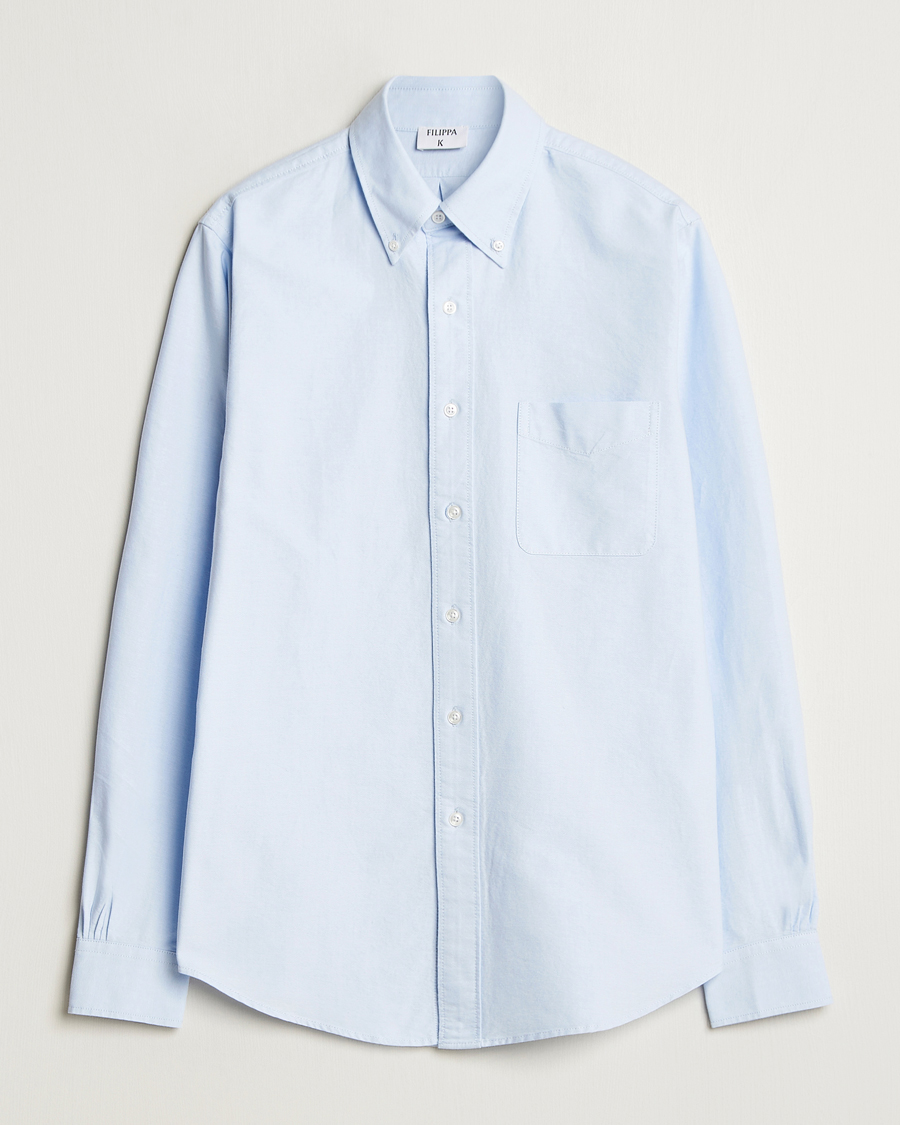 Mies | Kauluspaidat | Filippa K | Slim Oxford Shirt Light Blue