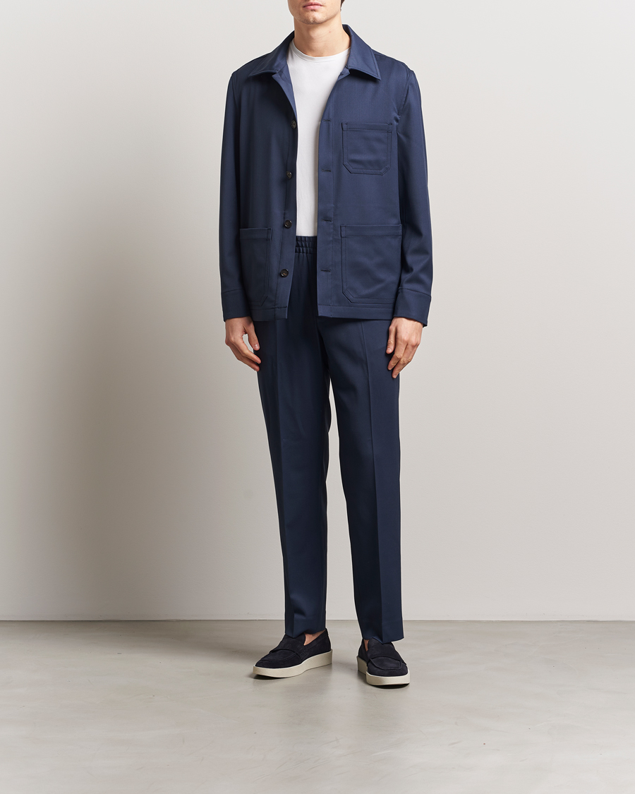 Mies | Takit | Filippa K | Work Shirt Jacket Dusk Blue