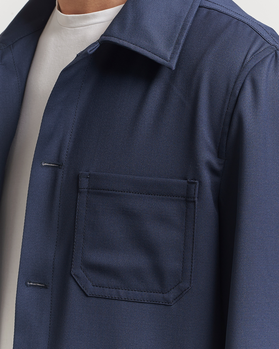 Mies | Takit | Filippa K | Work Shirt Jacket Dusk Blue