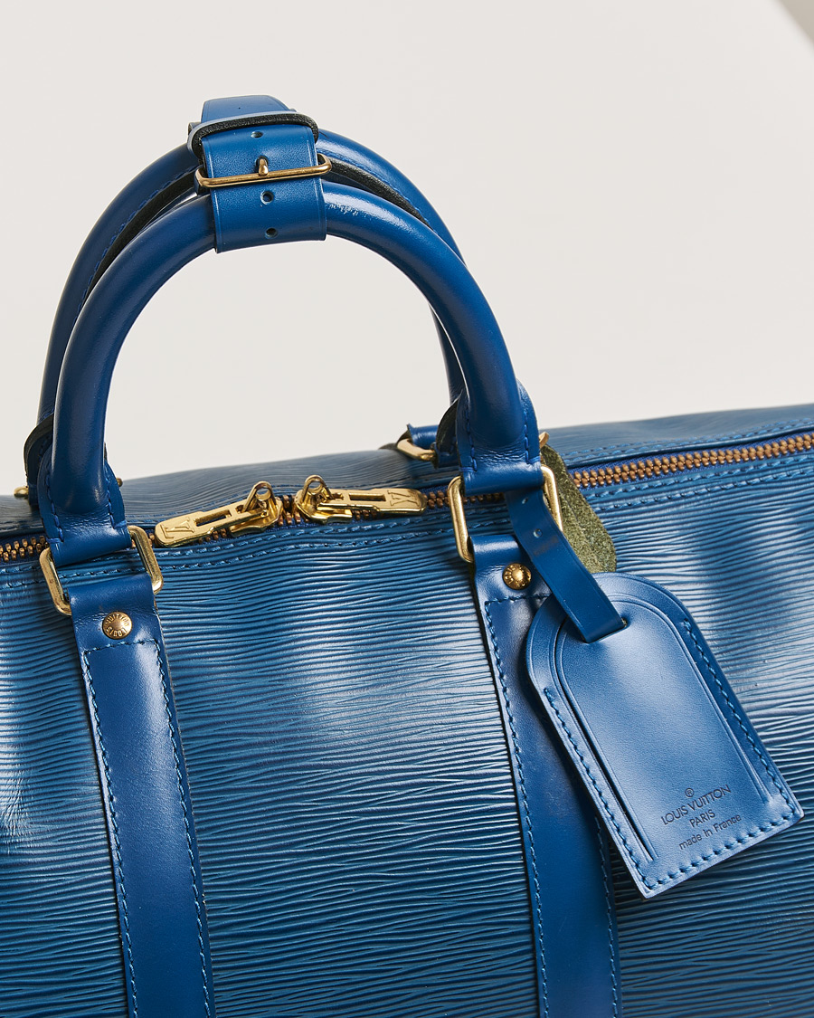 Mies | Louis Vuitton Pre-Owned Keepall 45 Epi Leather Bag Blue | Louis Vuitton Pre-Owned | Keepall 45 Epi Leather Bag Blue