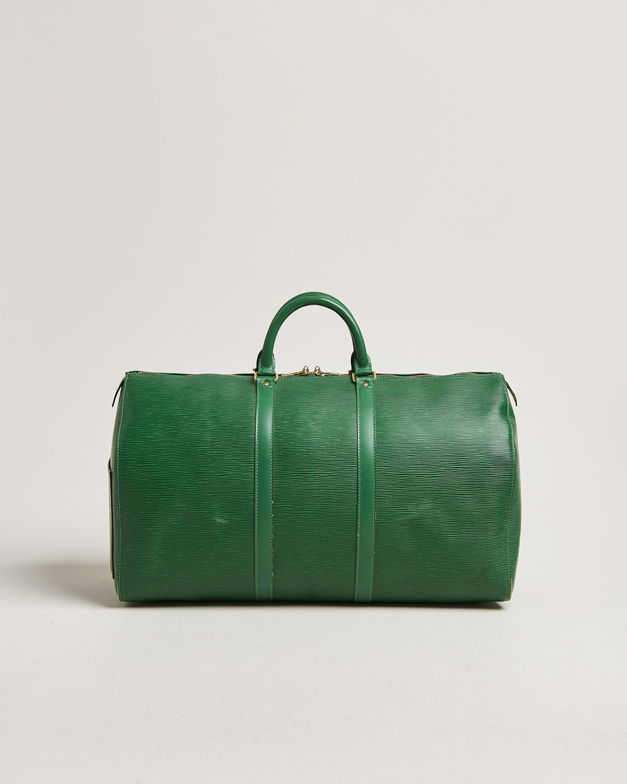 Mies | Louis Vuitton Pre-Owned Keepall 50 Epi Leather Bag Green | Louis Vuitton Pre-Owned | Keepall 50 Epi Leather Bag Green